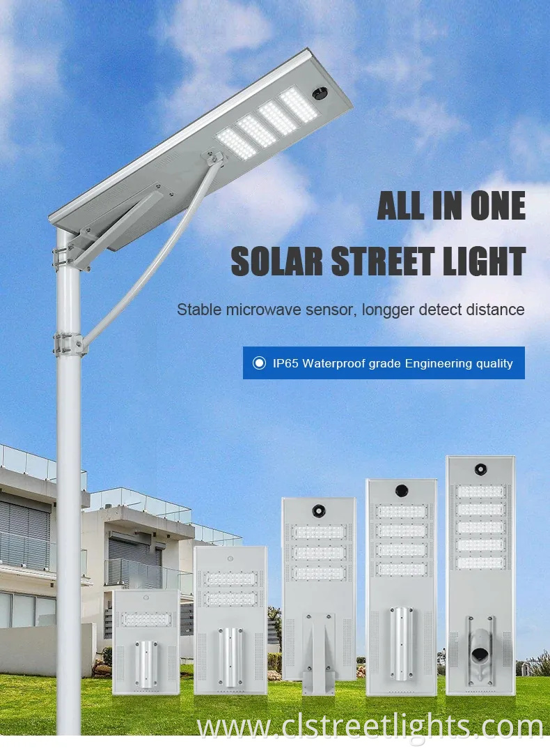30W 40W 50W 60W All in One Intergrated Outdoor Solar LED Power Garden Street Light
